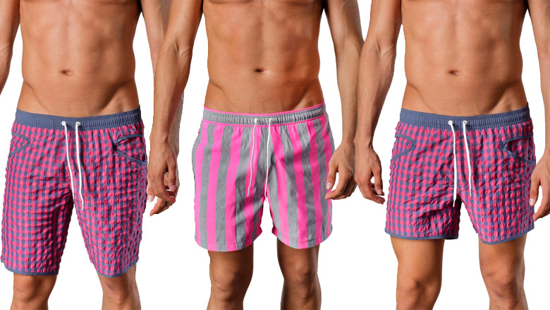 Pink swimwear for men