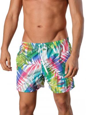 Geronimo Swim Shorts, Item number: 1405p1 Leafs, Color: White, photo 1