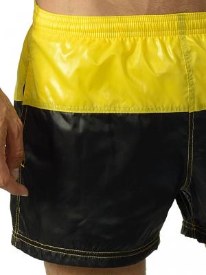 Geronimo Swim Shorts, Item number: 1606p1 Yellow Black Swim Shorts, Color: Black, photo 5