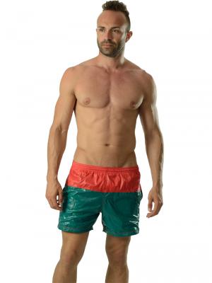 Geronimo Swim Shorts, Item number: 1606p1 Red Green Swim Short, Color: Green, photo 2