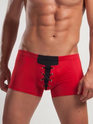Geronimo Boxers, Item number: 734b1 Red Lace up Boxer, Color: Red, photo 1