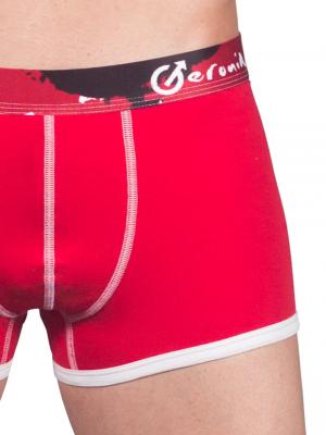 Geronimo Boxers, Item number: 1664b1 Red Men's Boxer Trunks, Color: Red, photo 3
