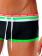 Geronimo Square Shorts, Item number: 1626b2 Black Green Hipster, Color: Black, photo 3