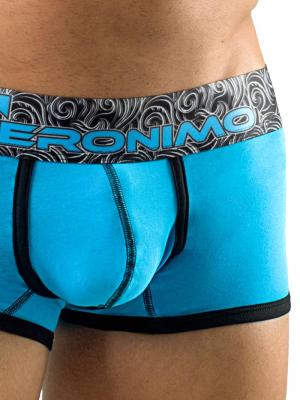 Geronimo Boxers, Item number: 1751b1 Turquoise Boxer Trunk, Color: Blue, photo 3