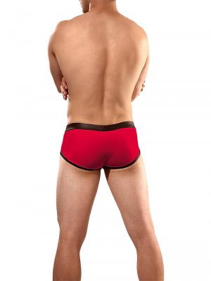 Geronimo Fetish, Item number: 1840s25 Red Faux Leather Brief, Color: Red, photo 5