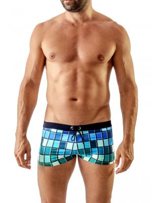 Geronimo Boxers, Item number: Blue Colorful Swim Trunk, Color: Blue, photo 2