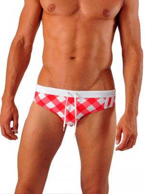 Geronimo Briefs, Item number: 1314s2 Red Squares, Color: Red, photo 1