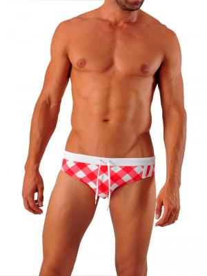Geronimo Briefs, Item number: 1314s2 Red Squares, Color: Red, photo 2