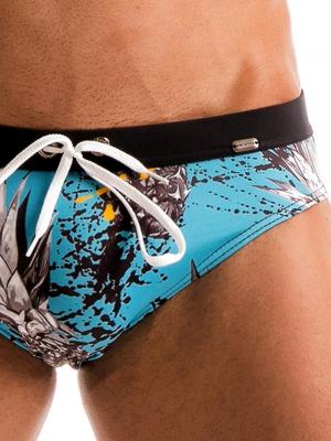 Geronimo Briefs, Item number: 1908s2 Blue Pineapple Brief, Color: Blue, photo 4