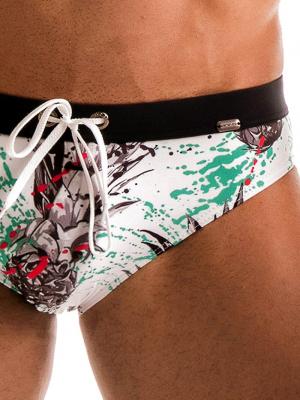 Geronimo Briefs, Item number: 1908s2 White Pineapple Brief, Color: White, photo 4