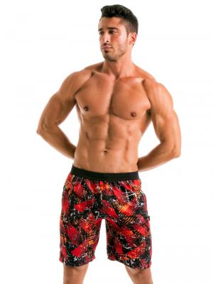Geronimo Board Shorts, Item number: 1914p4 Red Boardshorts for men, Color: Red, photo 2