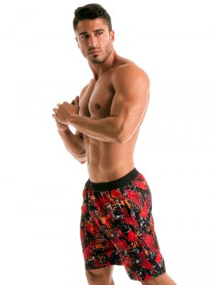 Geronimo Board Shorts, Item number: 1914p4 Red Boardshorts for men, Color: Red, photo 4