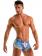 Geronimo Square Shorts, Item number: 1918b2 Coral Seaweed Hipster, Color: Blue, photo 4