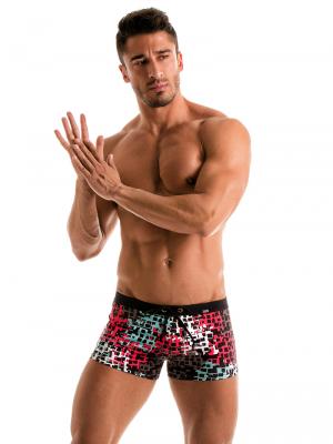 Geronimo Boxers, Item number: 1907b1 Red Splatter Swim Trunk, Color: Red, photo 2